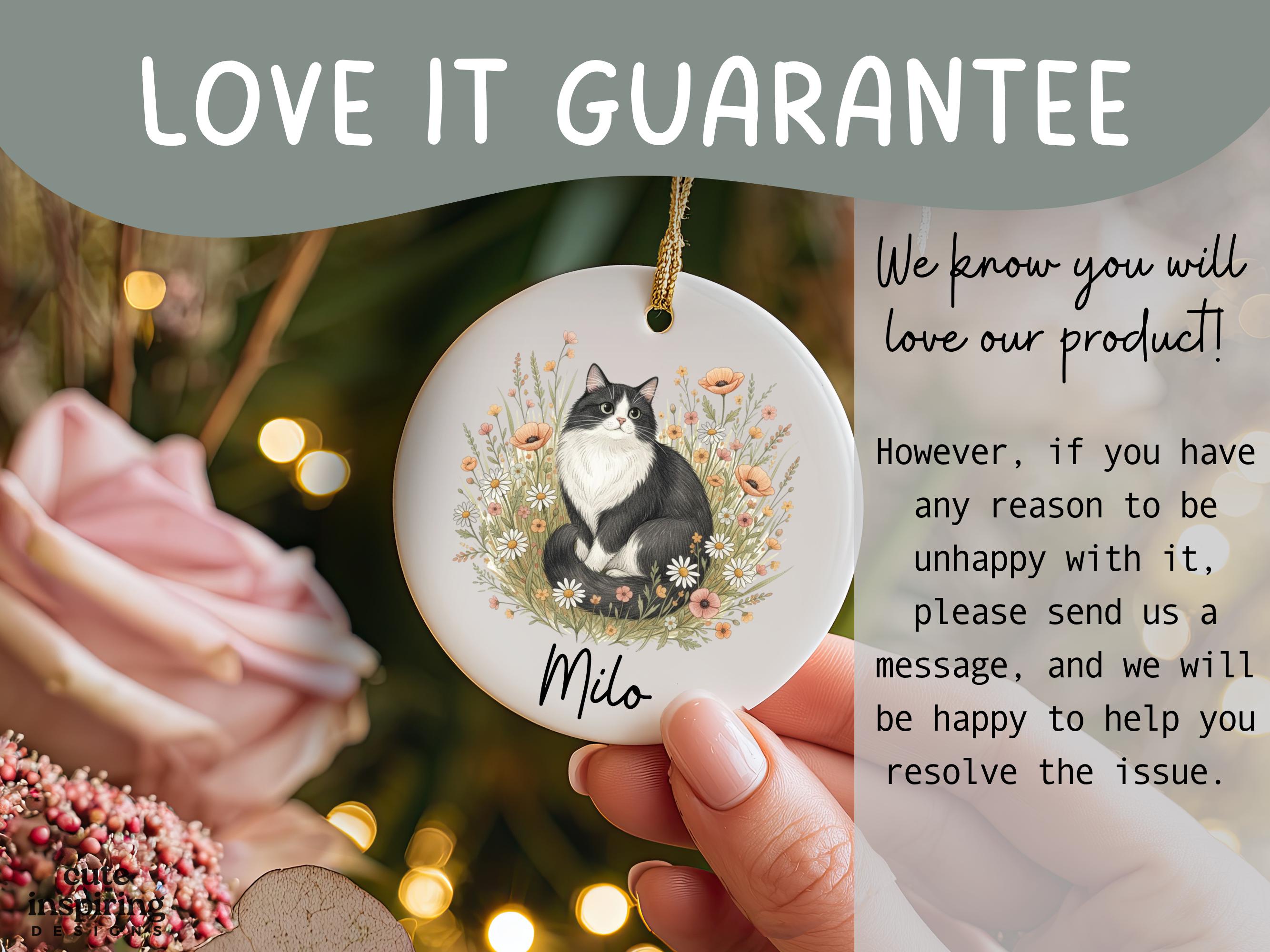 Tuxedo Cat Ornament Personalized Christmas Gift, Meowy Christmas ...