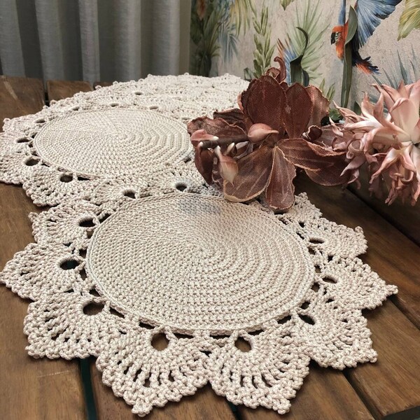 Crochet Table Mat Etsy