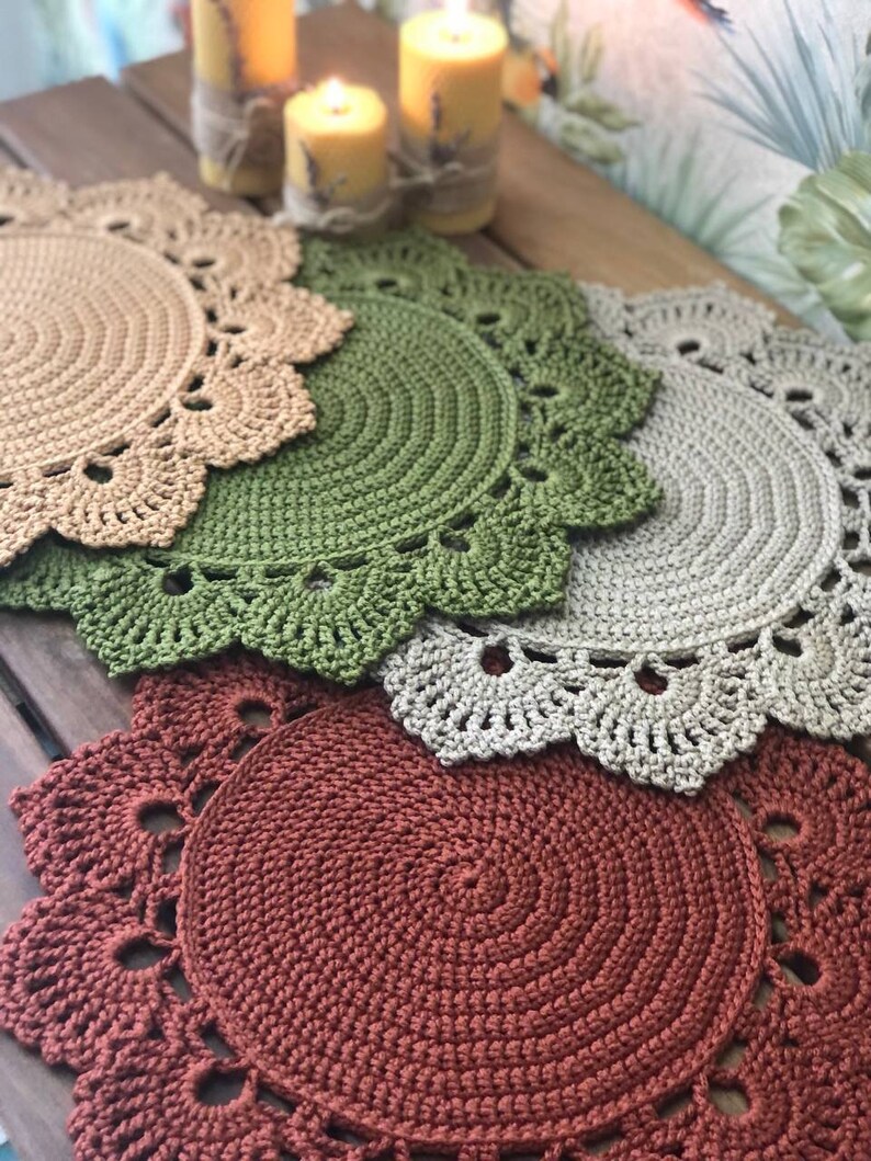 Multiple Colors 4 Pcsdecorative Placemats handmade - Etsy