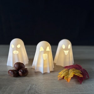 Halloween Deko Geister beleuchtet | Herbst Deko | Grusel Gespenst | Leuchtdeko | autumnal home decor