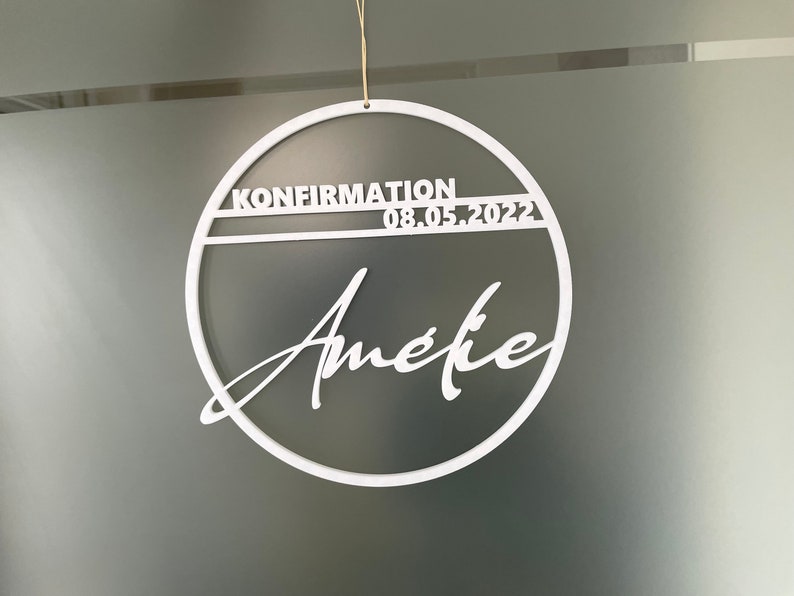 Confirmation Communion Decoration Personalized Gift a beautiful customizable wreath for door or window image 4
