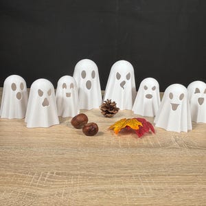 Halloween Deko Geister beleuchtet | Herbst Deko | Grusel Gespenst | Leuchtdeko | autumnal home decor