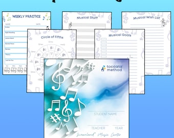 Piano music practice journal charts and checklists printable