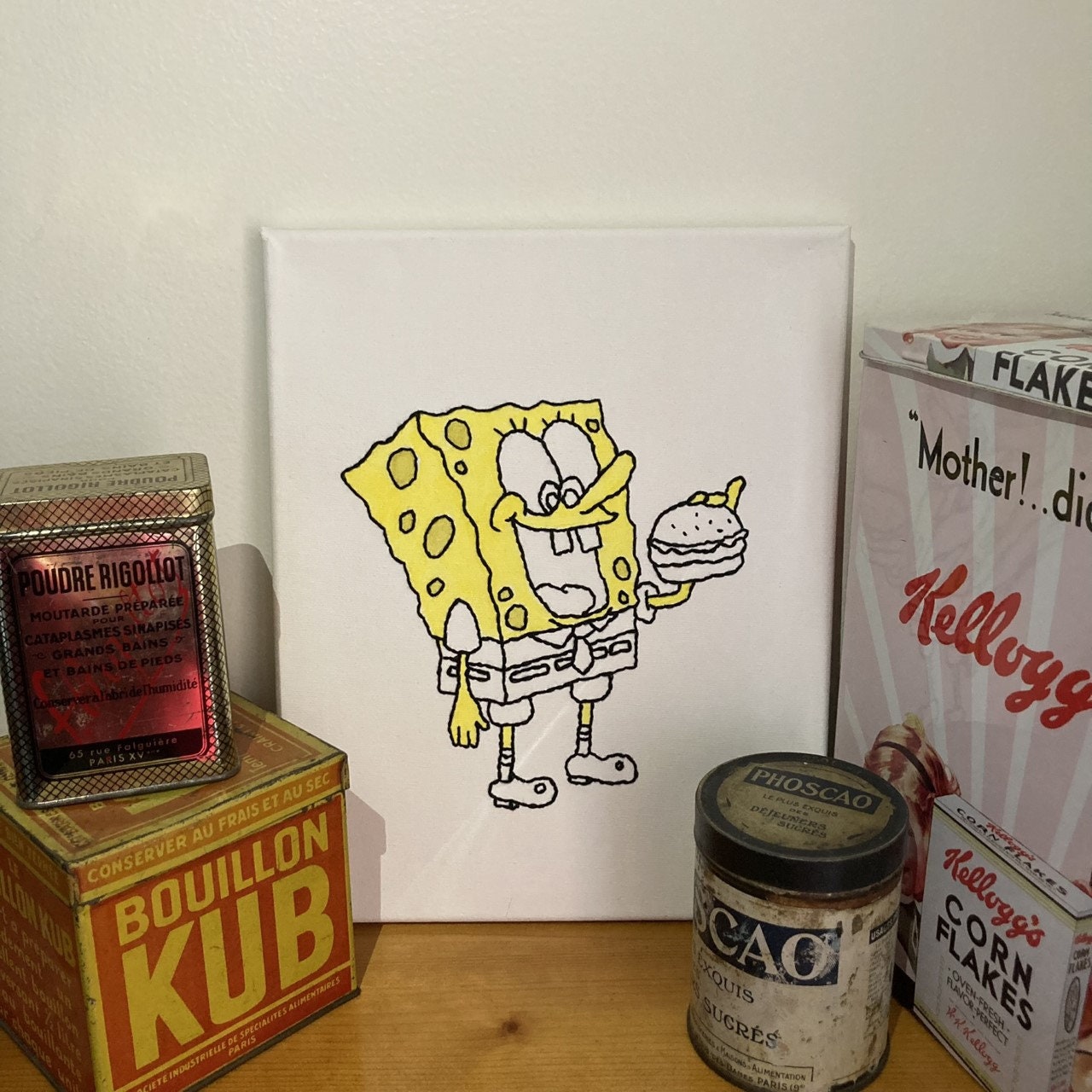 Toile Brodée Bob L'éponge