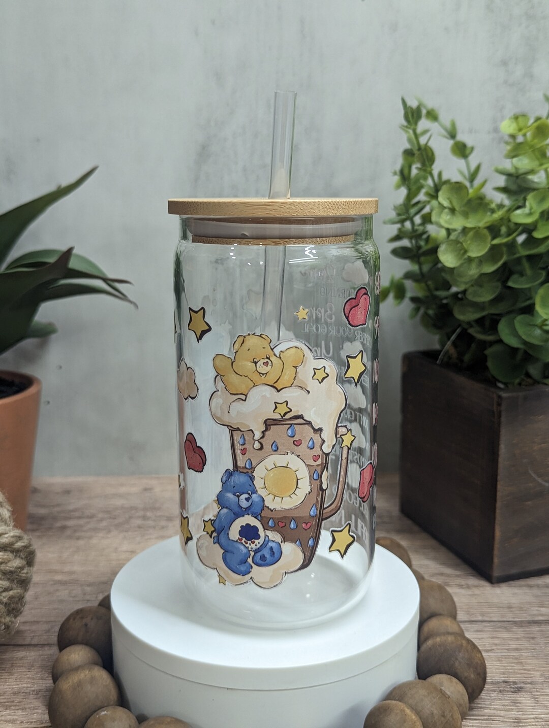 Care Bears 16 Ounce Glass Can 80s Nostalgic uv Dtf Wrap Libbey Glass care-bears-16-ounce-glass-can-80s-nostalgic-uv-dtf-wrap-libbey-glass