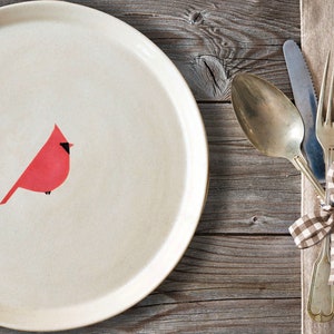 Modern plate with bird