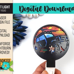 Off Road SUV 4x4 Night Light - Night Light svg - Laser Cut Nightlight - Laser Cut File [Digital File Only]