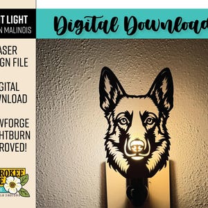 Belgian Malinois - Dog Breed Nightlight SVG - Laser Cut File (Digital File Only)