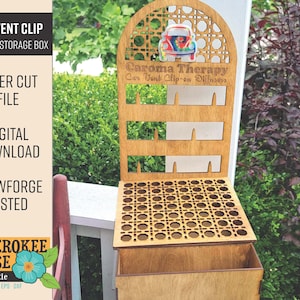 SHORT Car Vent Clip Display Stand & Storage Box - Rattan Display Box svg - Digital Laser File - PDF - SVG [Digital File Only]