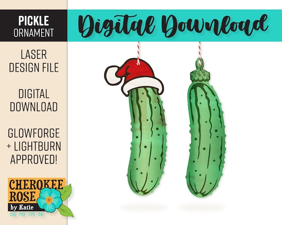 German Pickle Christmas Ornament SVG Laser Cut File (Digital File)