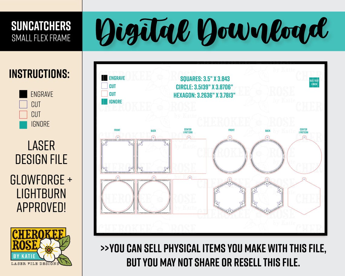 Flex Frame SMALL Flourish Frame Suncatcher Ornament Design Bundle ...
