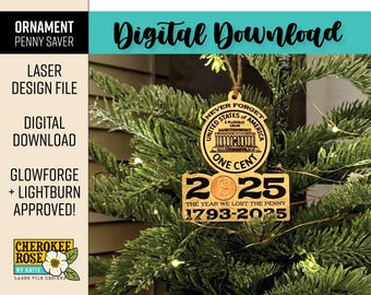 Penny Saver Ornament SVG: The Year We Lost the Penny Commemorative Design (Digital File Only)