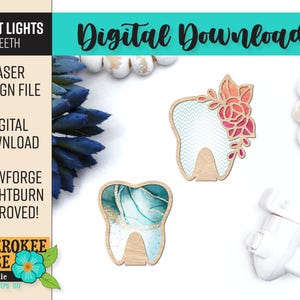 Tooth Night Lights - tandheelkunde nachtlampje svg - tandenfee - lasergesneden nachtlampje bundel - lasergesneden bestand [alleen digitaal bestand]