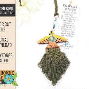 Thunderbird Auto-Diffusor: Adler Laser Cut Datei (PDF, SVG)