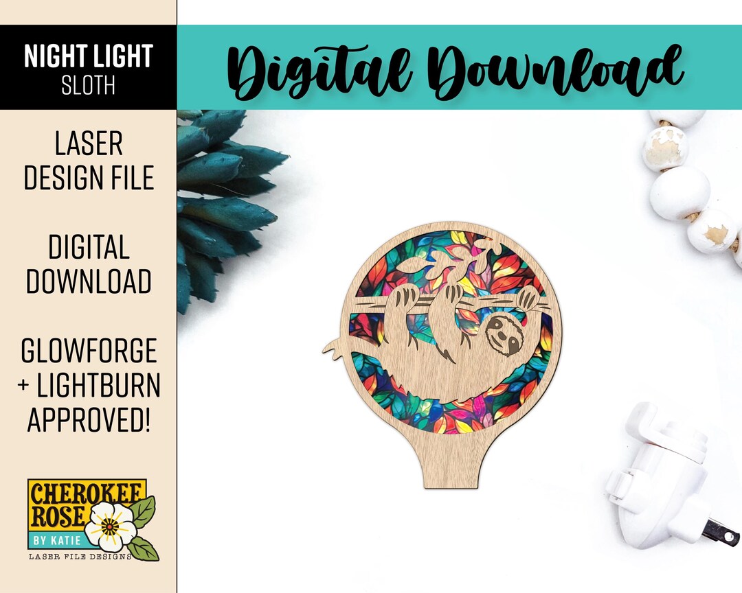 Sloth Night Light Laser Cut File (digital File Only) - Etsy