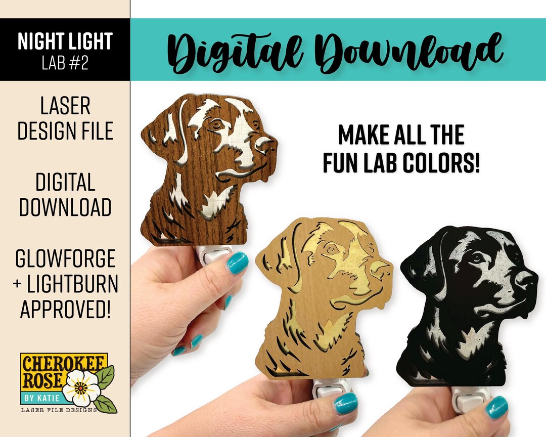 Labrador Retriever Dog Breed Nightlight SVG - Laser Cut File (digital ...