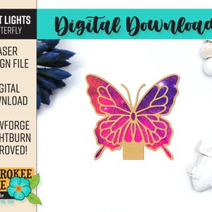 Butterfly Night Light Bundle #1 - Butterfly svg - Laser Cut Nightlight - Laser Cut File [Digital File Only]