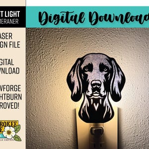 Weimaraner - Dog Breed Nightlight SVG - Laser Cut File (Digital File Only)