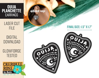 Projekt kolczyka w kształcie planszy Ouija: plik wycinany laserowo (PDF, SVG)