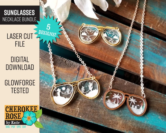 Sunglasses Necklace Design Bundle: Beach, Desert, Mountain  display picture 2
