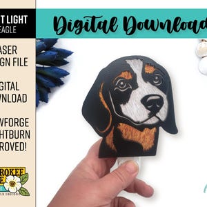 Beagle Night Light - Beagle Dog Breed svg - Scent Hound svg - Laser Cut Nightlight - Laser Cut File [Digital File Only]