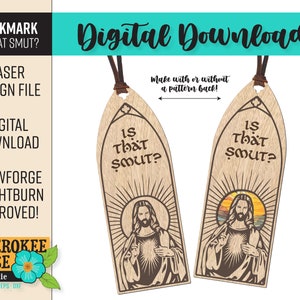 Isso é obscenidade? Marcador de Jesus - Marcador de corte a laser svg - Embalagem incluída - Arquivo digital a laser - PDF - SVG [somente arquivo digital]