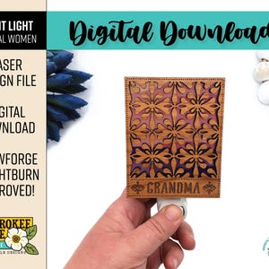 Mother's Day Flat Night Light - Special Woman Pattern Nightlight svg - Laser Cut Nightlight - Laser Cut File [Digital File Only]