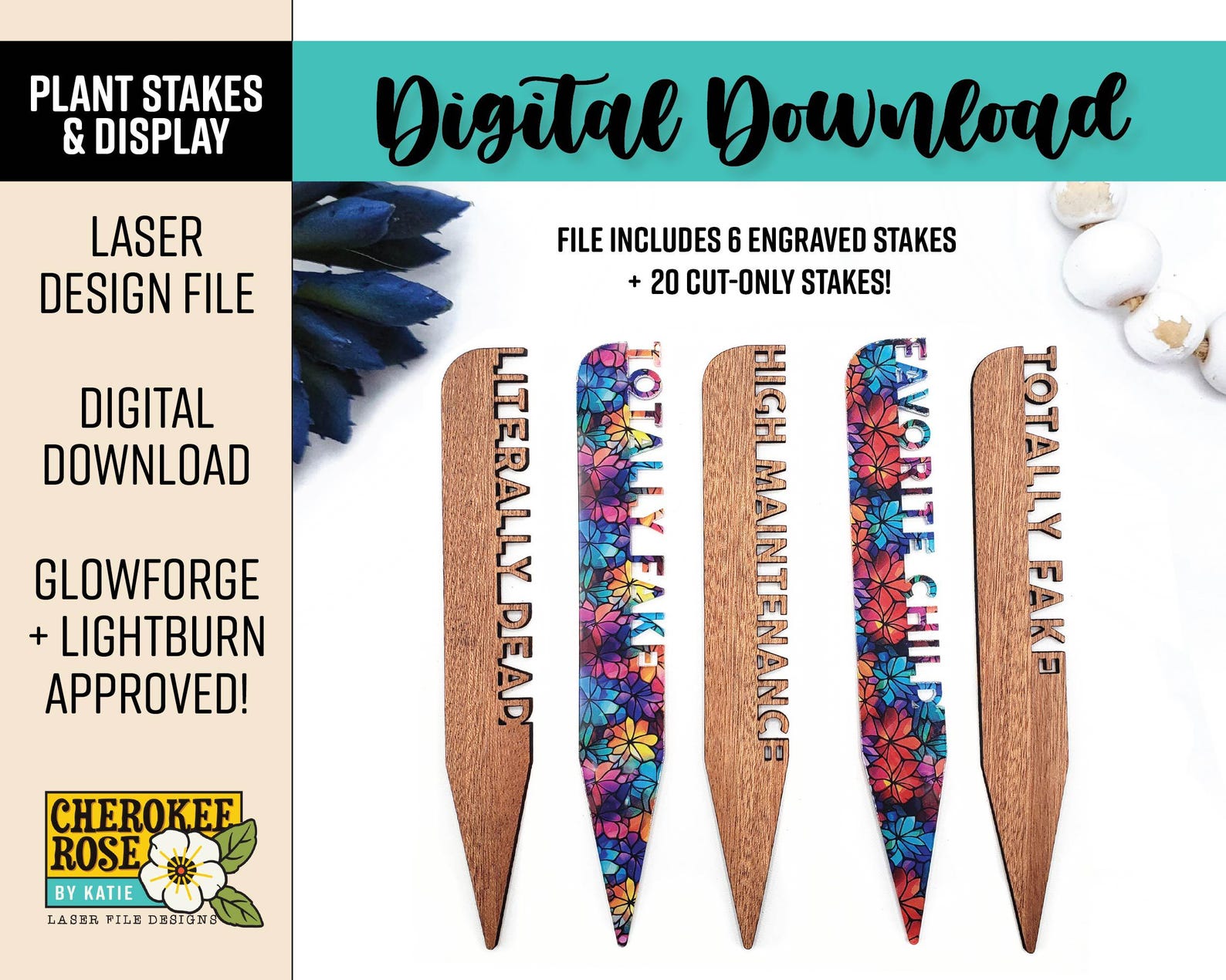 Point Stake Files Plant Stakes & Display Bundle SVG - Laser Cut File [digital File Only ...