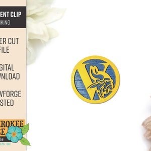 Viking カーベントクリップディフューザー：レーザーカットファイル（デジタルダウンロード）