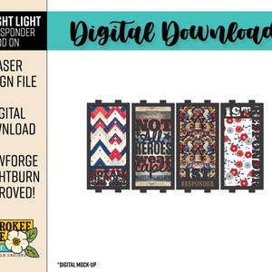 ADD-ON 1st Responder 3D Night Light Bundle- Not All Heroes Where Capes - Laser Cut Nightlight - Laser Cut File [Digital File Only]