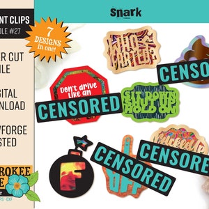 Snarky Car Vent Clip Diffusers: Middle Finger, F Bomb SVG (Digital File)