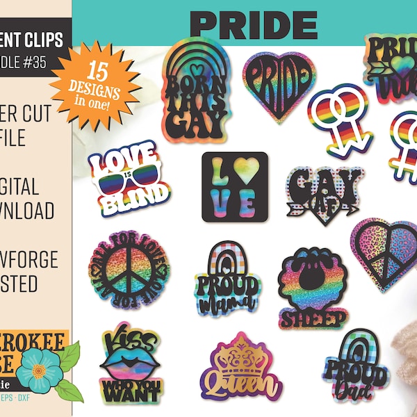 Gay Pride Car Vent Clip Diffusers - Rainbow svg - LGBTQ quotes svg - Digital Laser File - PDF - SVG [Digital File Only]