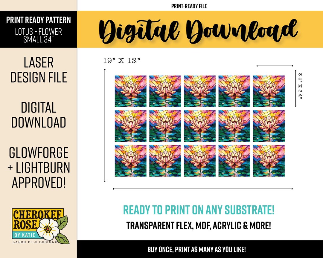 Lotus Pattern Packaging Print-ready Pattern - Lotus Collection - Lotus Flower (DIGITAL FILE) - Etsy