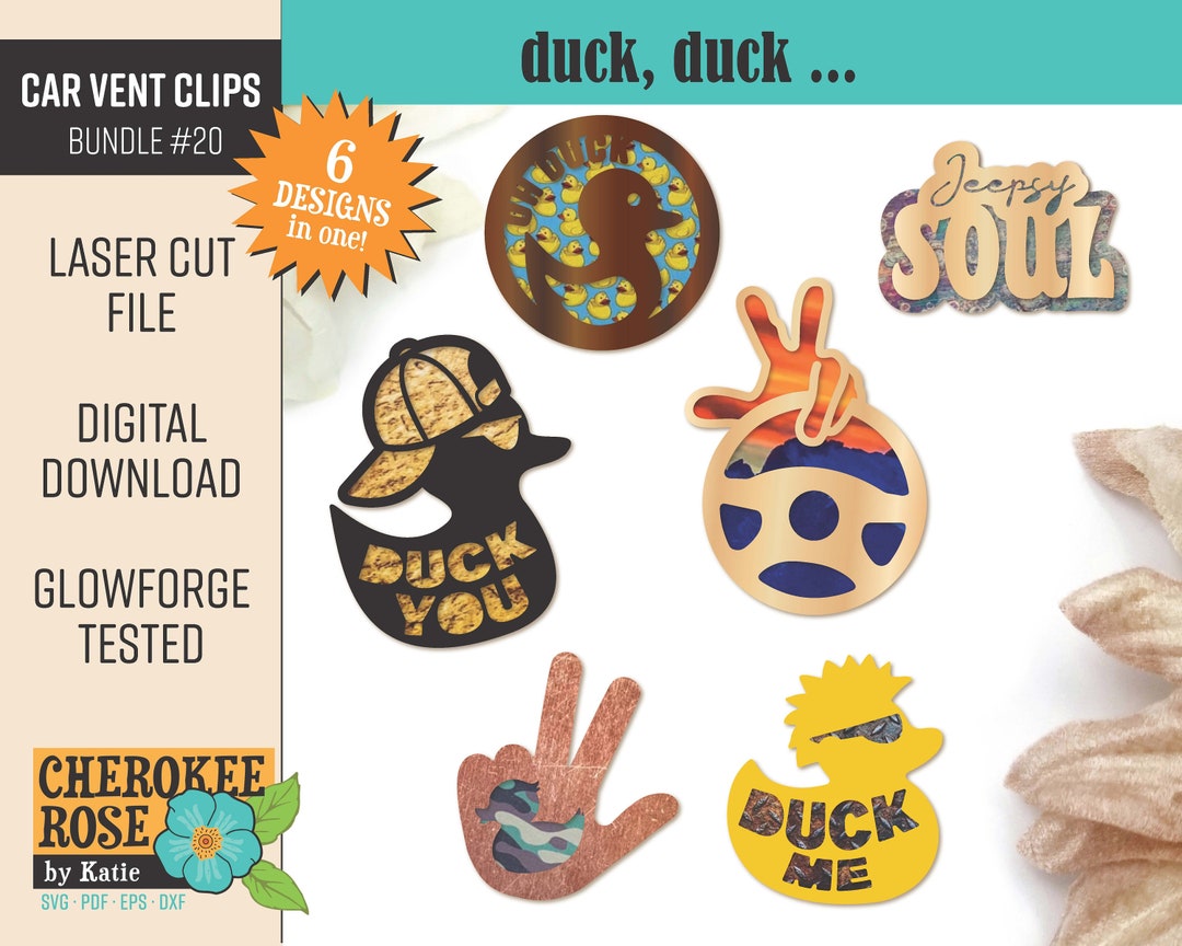 Duck Car Vent Clip Diffuser: Laser Cut File (digital Download) - Etsy