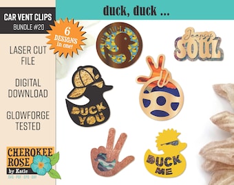 Duck Car Vent Clip Diffuser: Laser Cut File (Digital Download)