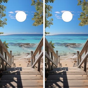 2 WATERPROOF Cornhole Wraps / Pair / Beach Steps Decals / Laminated / Easy to Apply / Pair of Cornhole Skins / Beachy / Sea Party / Gift