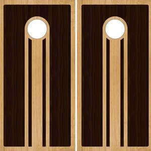 Natural Wood Grain Vinyl Laminated Cornhole Board Wraps | Cornhole Decals