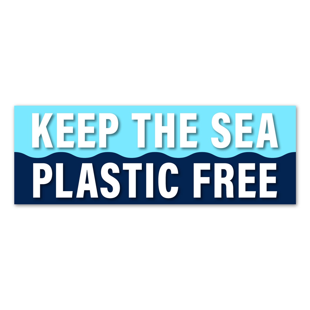 Keep the Sea Plastic Free Sticker Waterproof Vinyl Decal. Fun Stickers