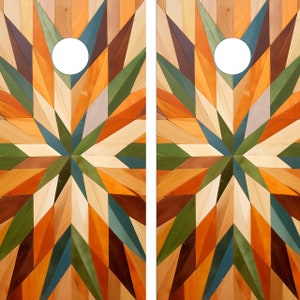 2 papiers cornhole imperméables - Grain de bois coloré - Facile à appliquer, résistant aux intempéries, laminé, haute qualité, cornhole professionnel