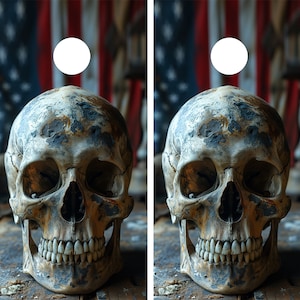 2 envoltórios Cornhole IMPERMEÁVEIS - Caveira com bandeira americana - Laminado / Fácil de aplicar / Par de peles Cornhole / Impressão personalizada / Profissional