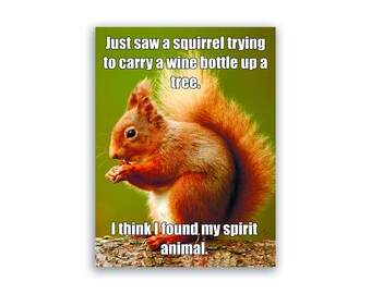 Squirrel Animal Spirit Wine / Sticker / Waterproof Vinyl - Etsy Squirrel Animal Spirit Wine / Sticker / Waterproof Vinyl - Etsy