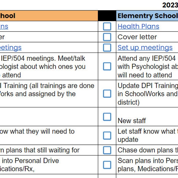 School Nurse Yearly Calendar