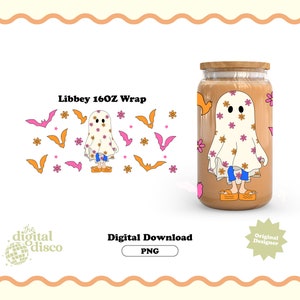 Halloween Glass Can Wrap, Y2K Glass Can Wrap, Lizzie Mcguire Glass Can Wrap, Trendy Glass Can Wrap, Sublimation Design, Libbey 16OZ Wrap