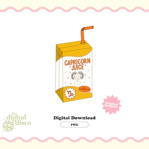 Steenbok PNG, Dierenriem PNG, Astrologie PNG, Trendy png, Grappige png Juice Box png, Sticker Design, T-Shirt Design, Sublimatie Design