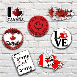 Autocollants découpés en vinyle mat * CANADA *
