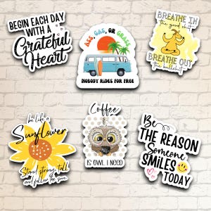 Stickers découpés en vinyle mat * AMUSANT *