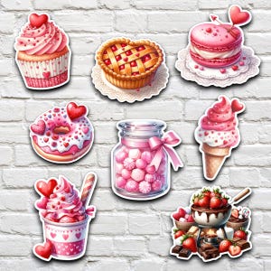 Stickers découpés en vinyle mat * VALENTINE 2 *