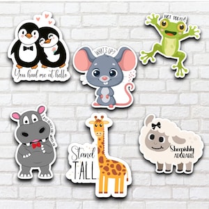 Stickers découpés en vinyle mat * ANIMAUX 1 *