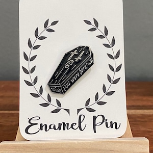 Halloween Wish You Were Here Coffin Enamel Pin Halloween Pin Coffin Pin Gift