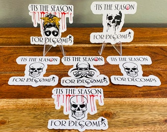 Decomp Crime Scene Skull Stickers Magnets Forensics Gifts